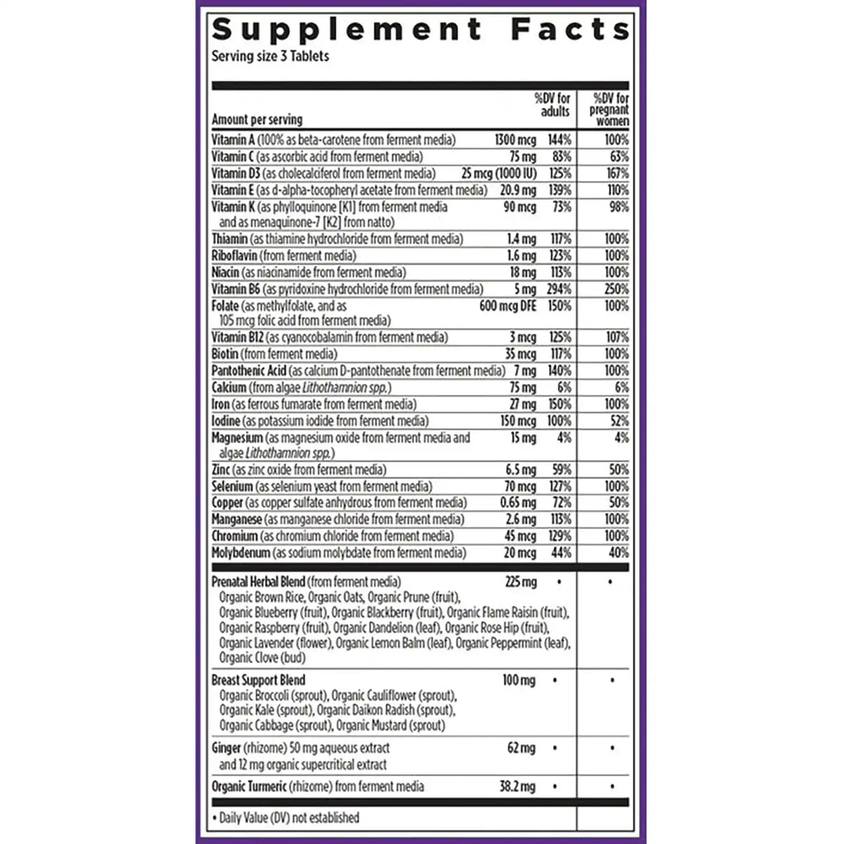 Advanced Perfect Prenatal Multivitamin