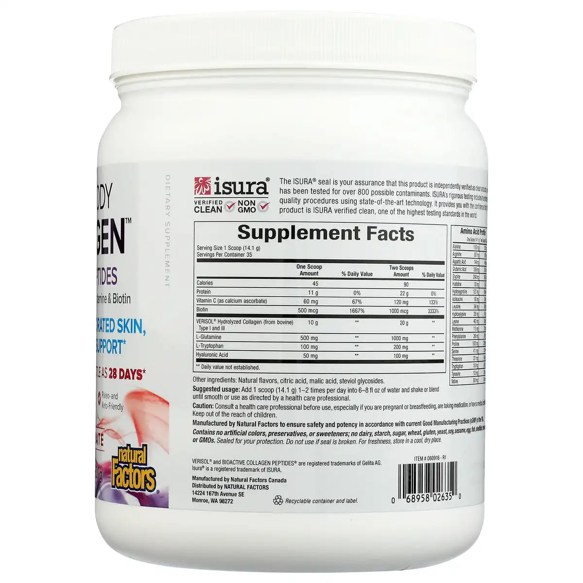 Total Body Collagen Bioactive Peptides - Pomegranate