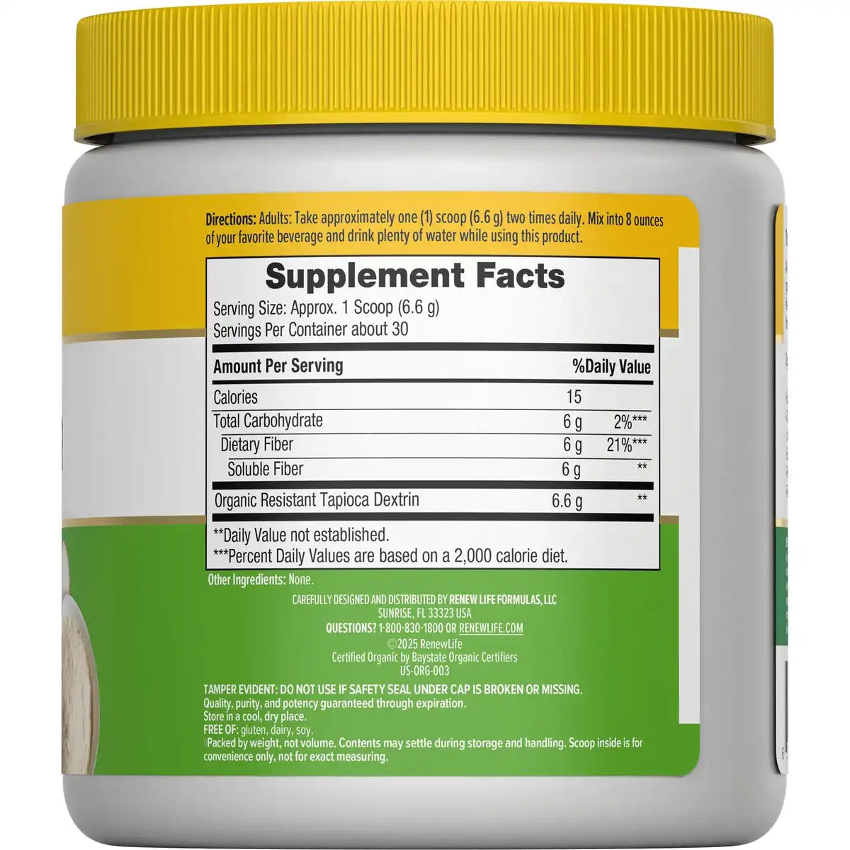 Organic Clear Fiber Prebiotic Fiber
