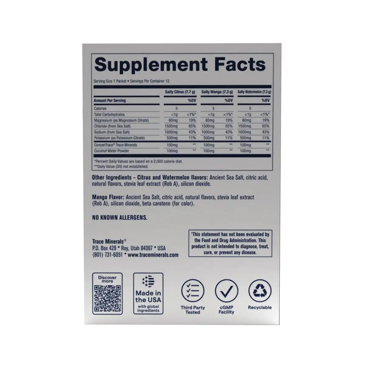 Hydro Pak ZeroLyte Sodium Formula Stick Packs - Variety Pack