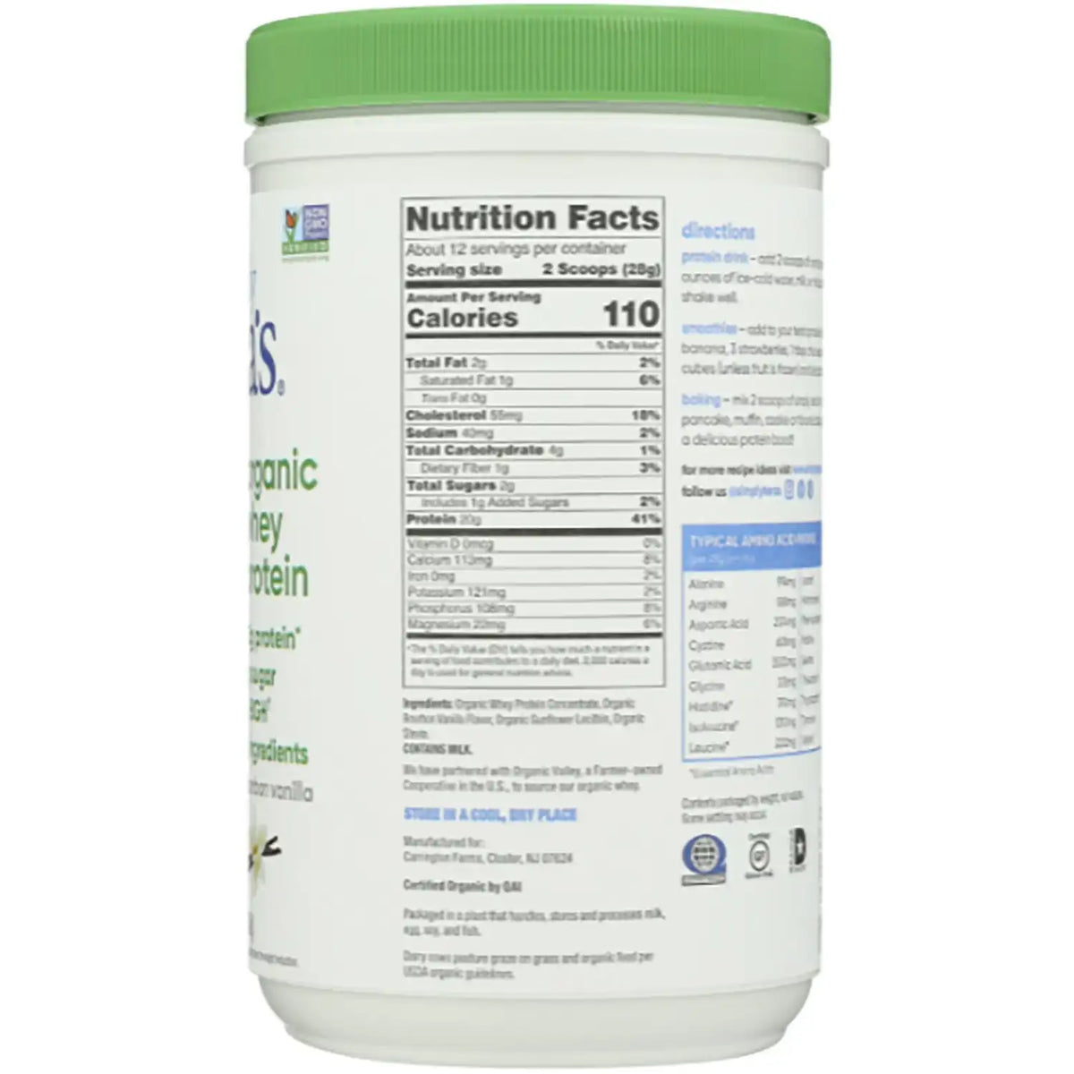 Organic Whey Protein - Bourbon Vanilla