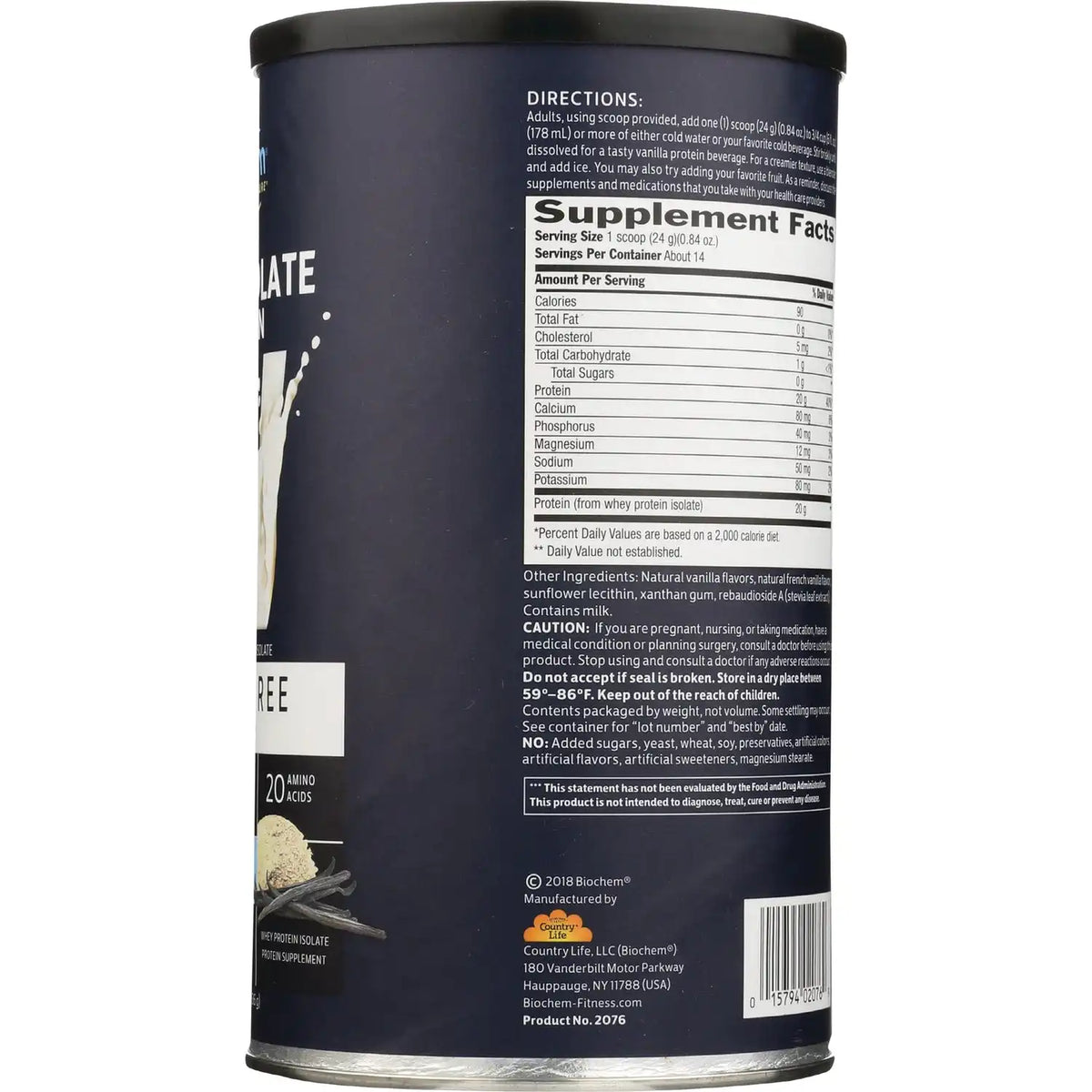 100% Whey Protein Sugar Free - Vanilla