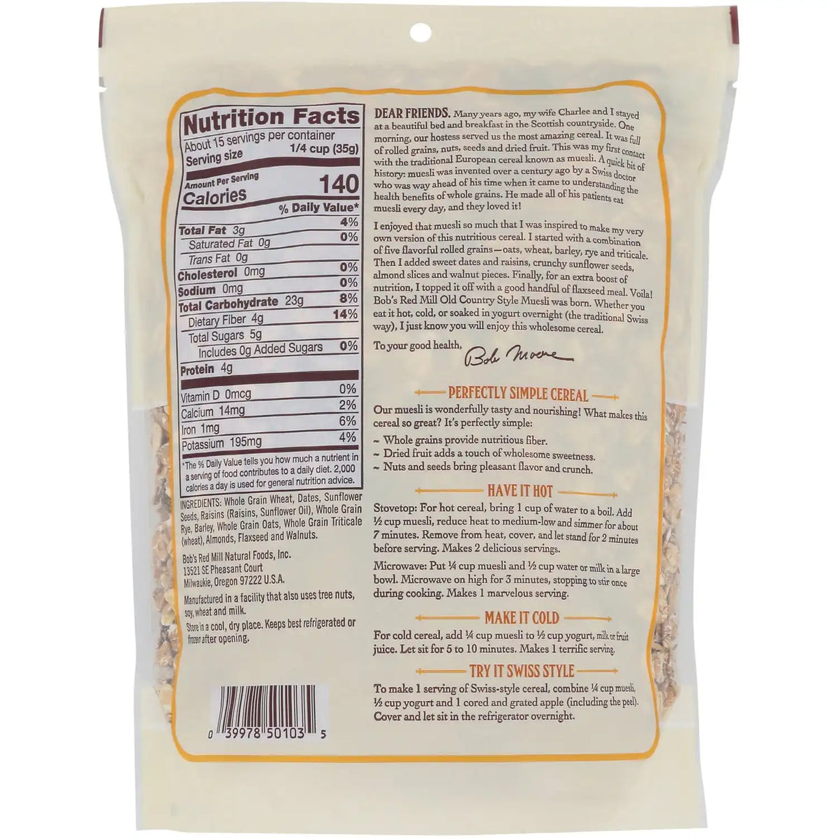Old Country Style Muesli Cereal