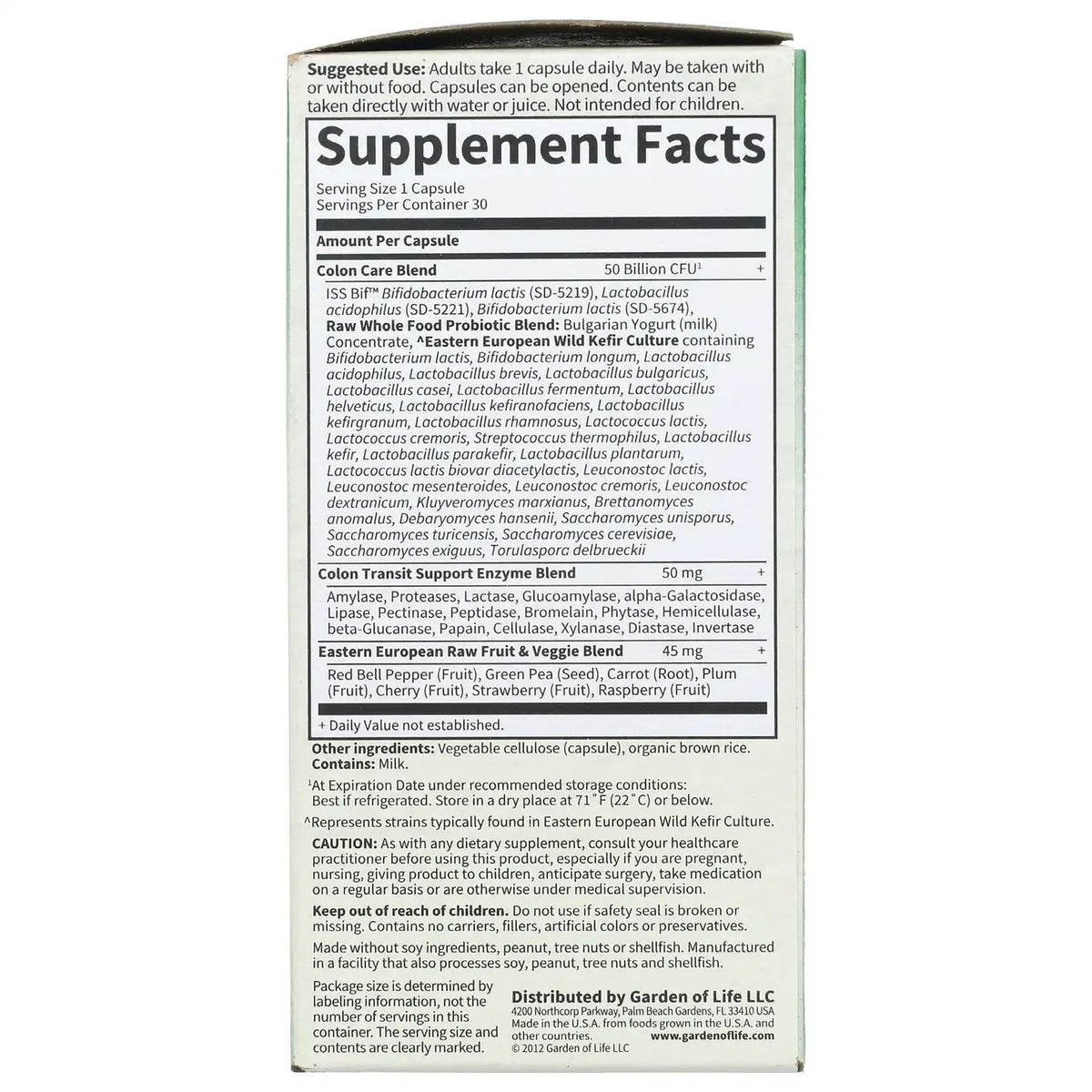 RAW Probiotics Colon Care