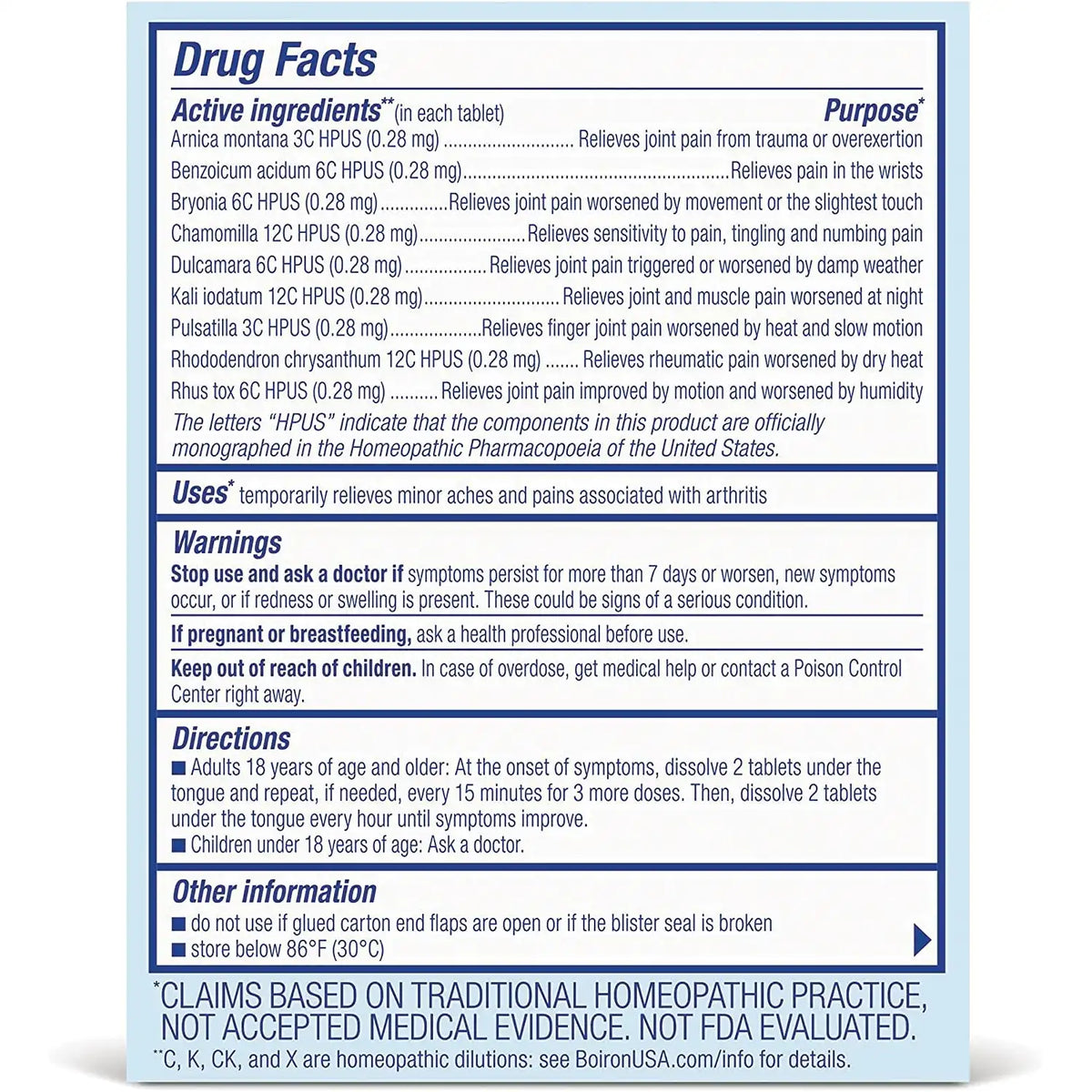 Arnicare Arthritis Meltaway Tablets - Unflavored