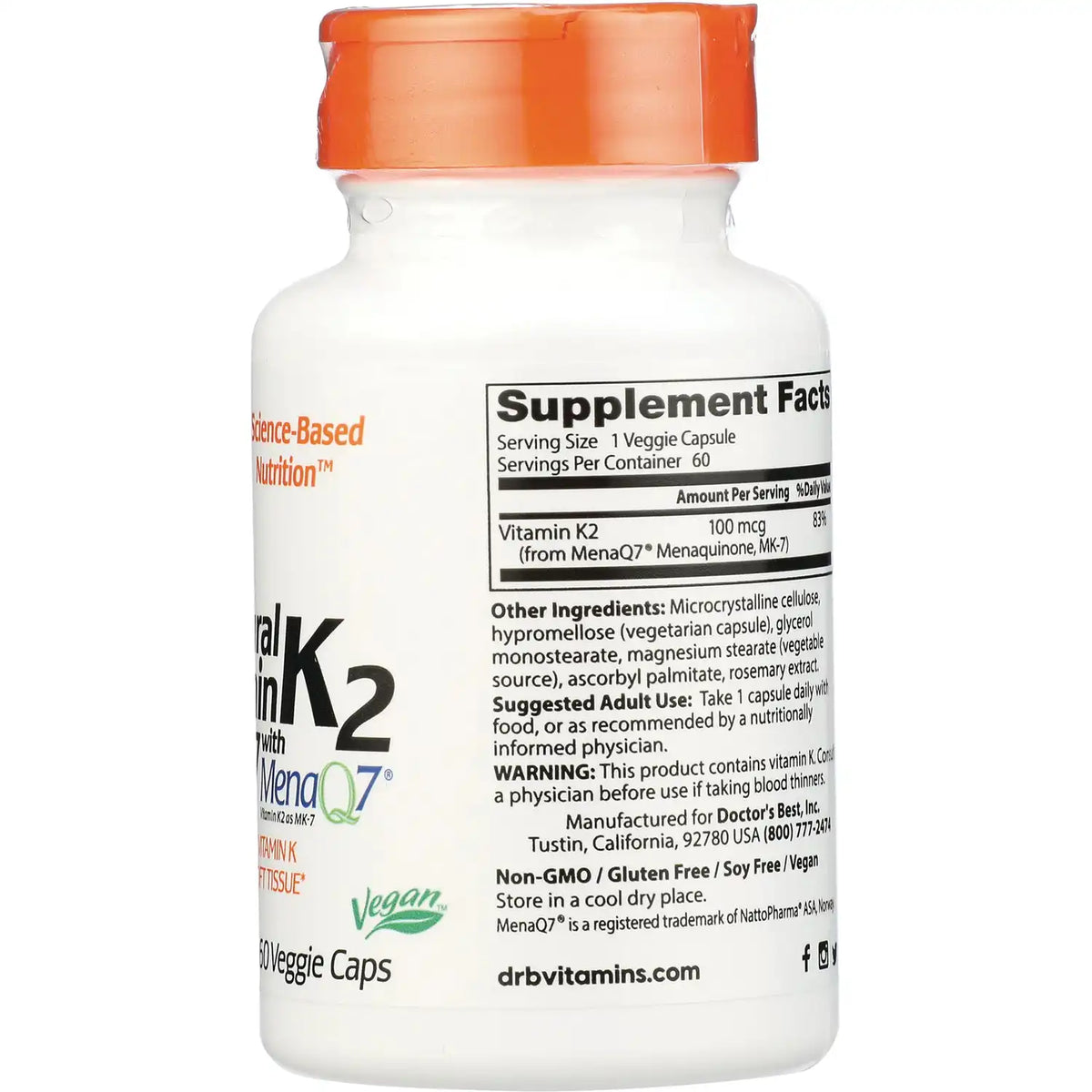 Natural Vitamin K2 MK-7 with MenaQ7