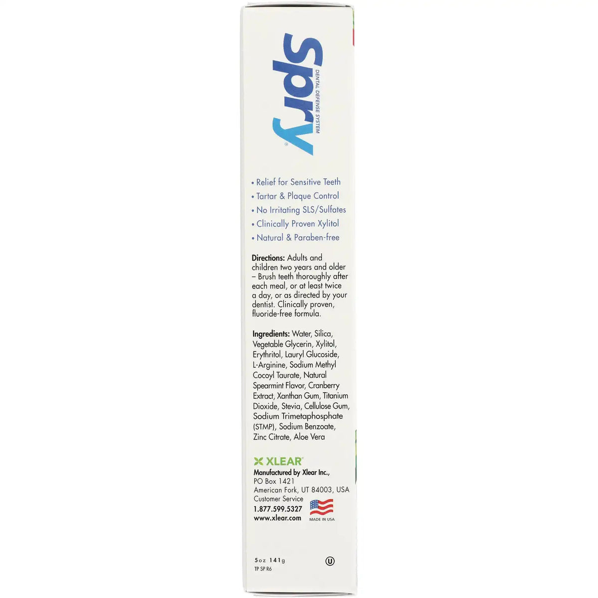 Spry Toothpaste Fluoride Free - Spearmint