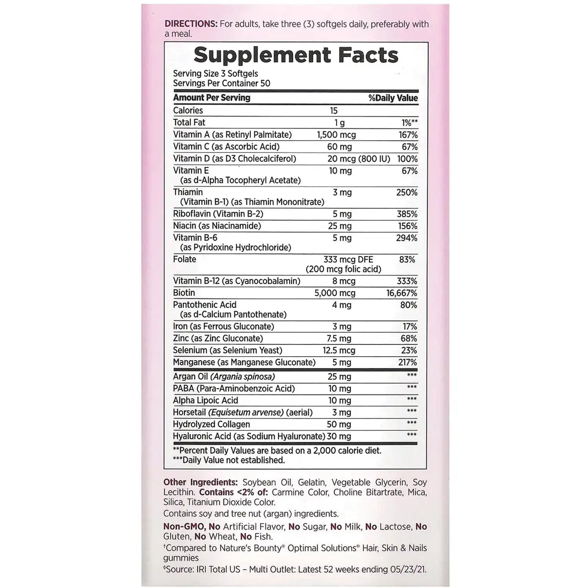 Extra Strength Hair, Skin & Nails Softgels