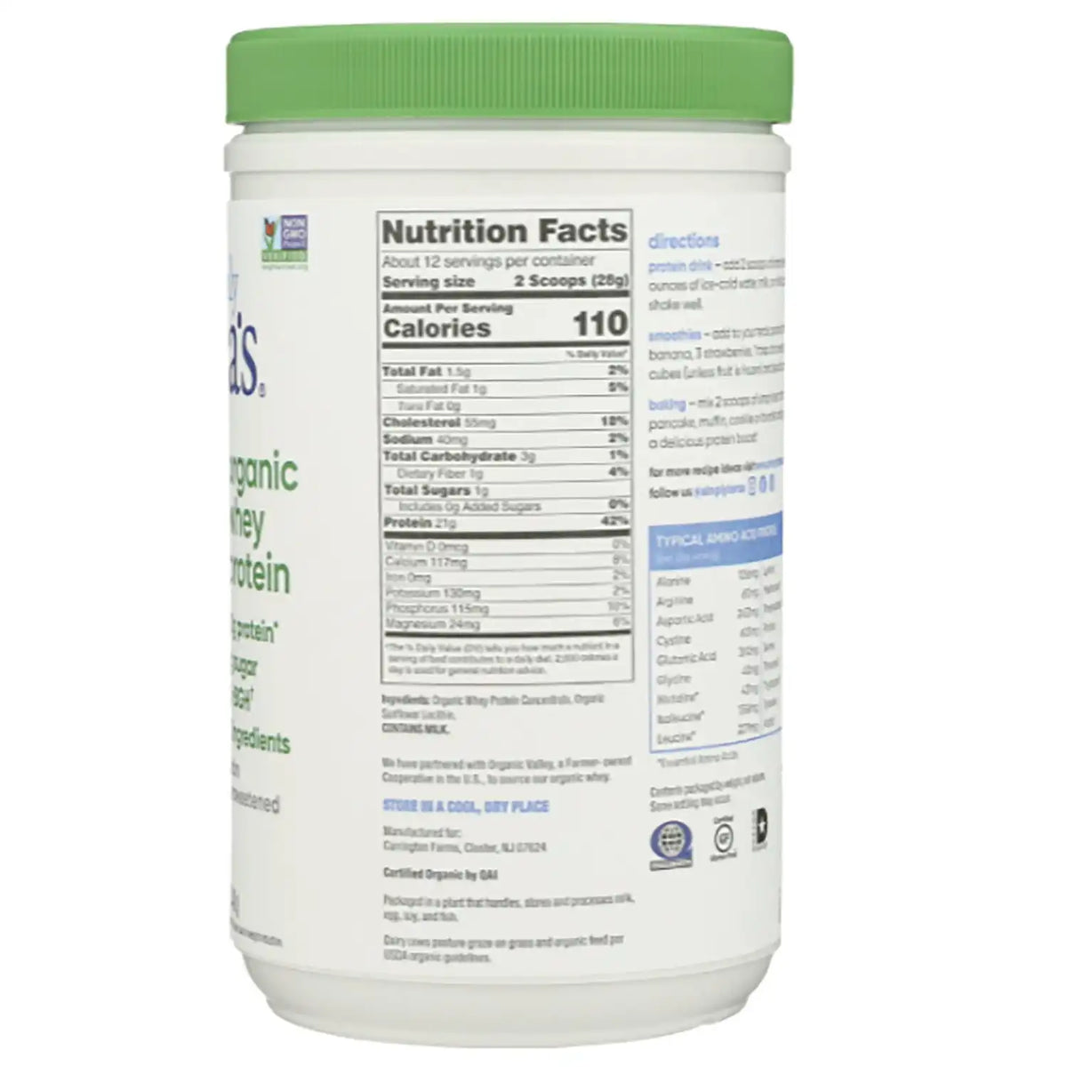 Organic Whey Protein - Plain Unsweetened