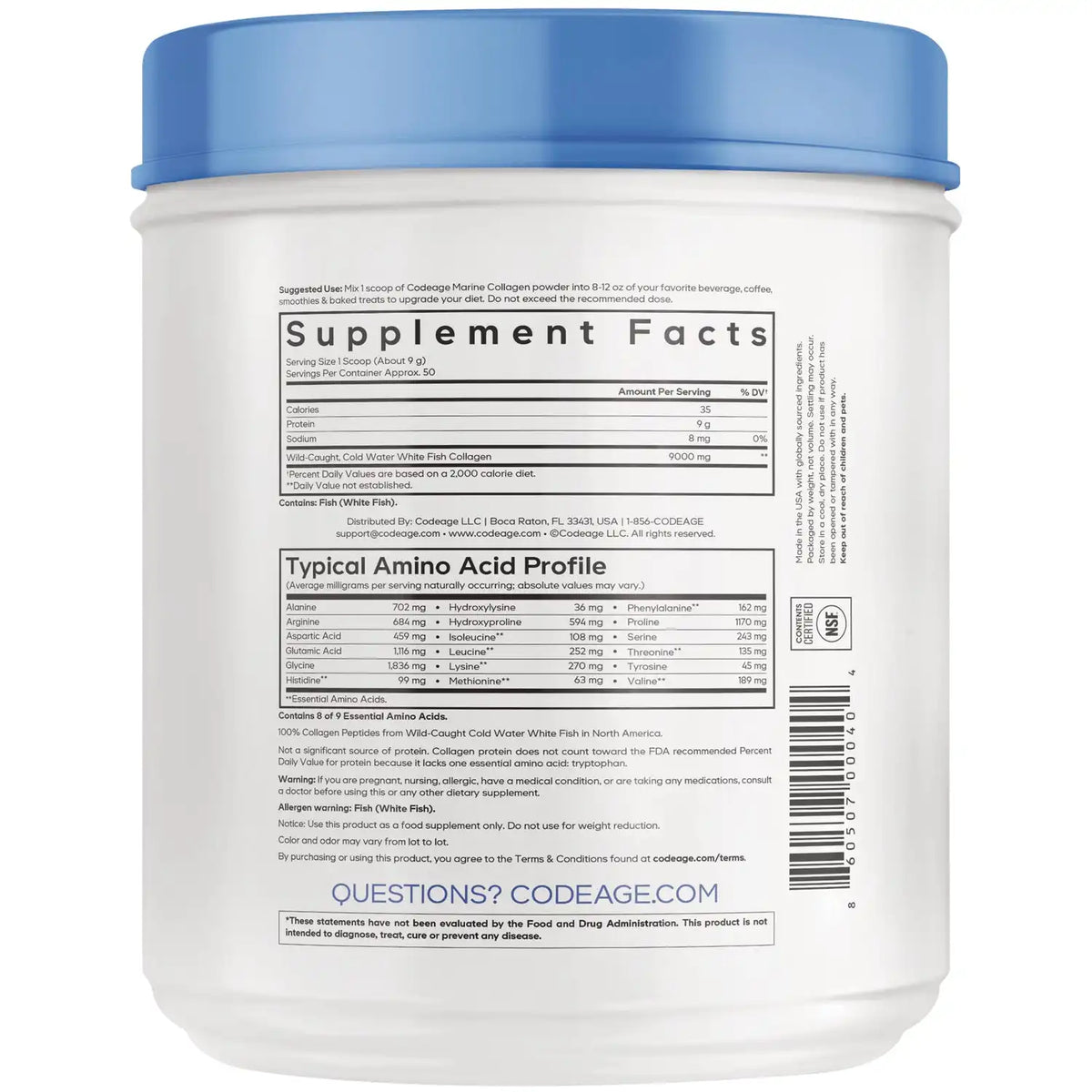 Wild-Caught Marine Collagen Peptides - Unflavored