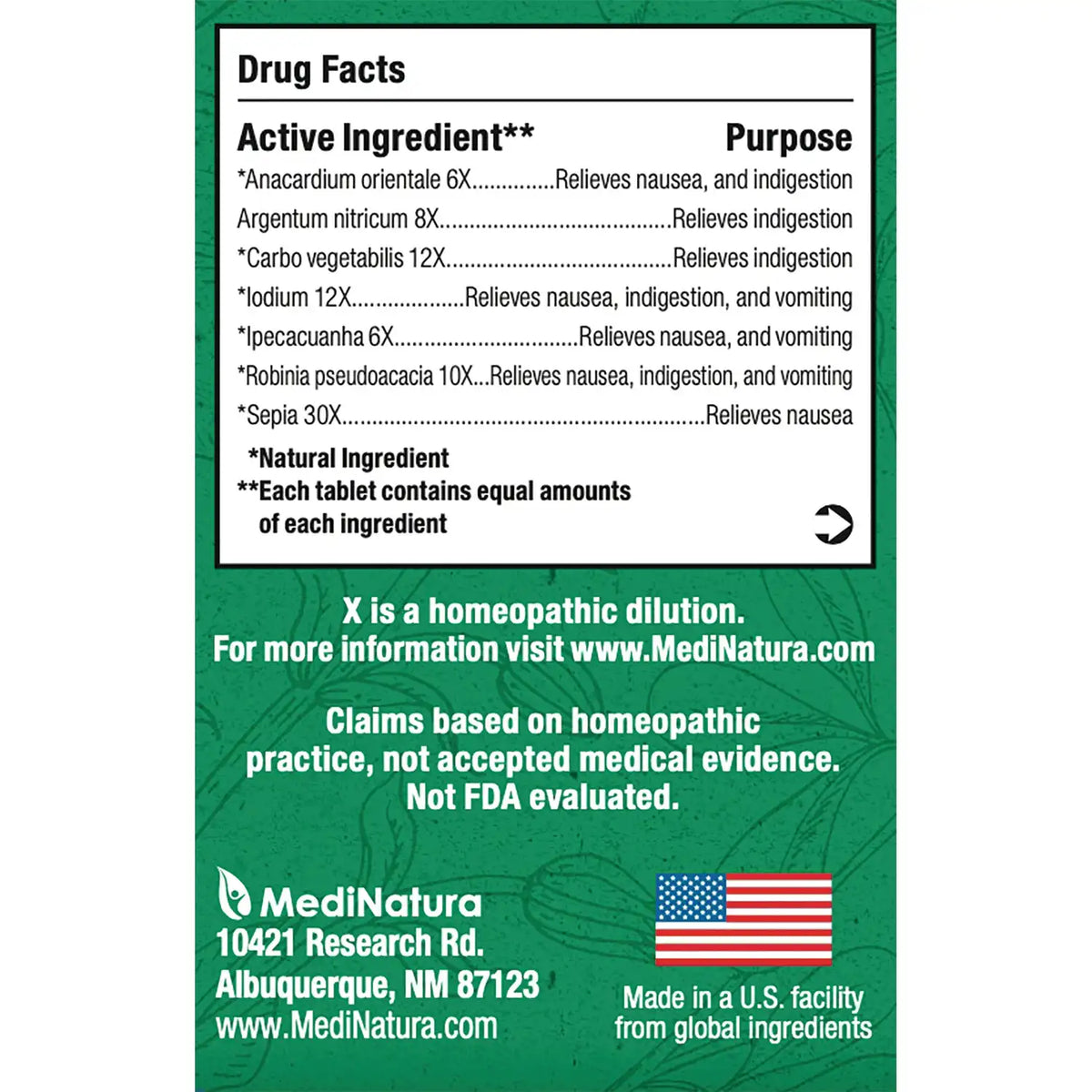 BHI Nausea Relief Tablets