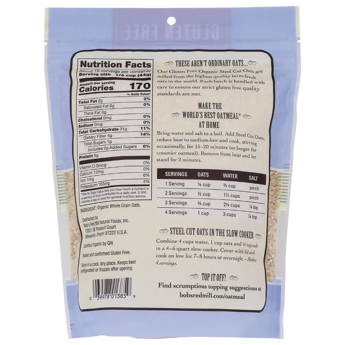 Organic Steel Cut Oats