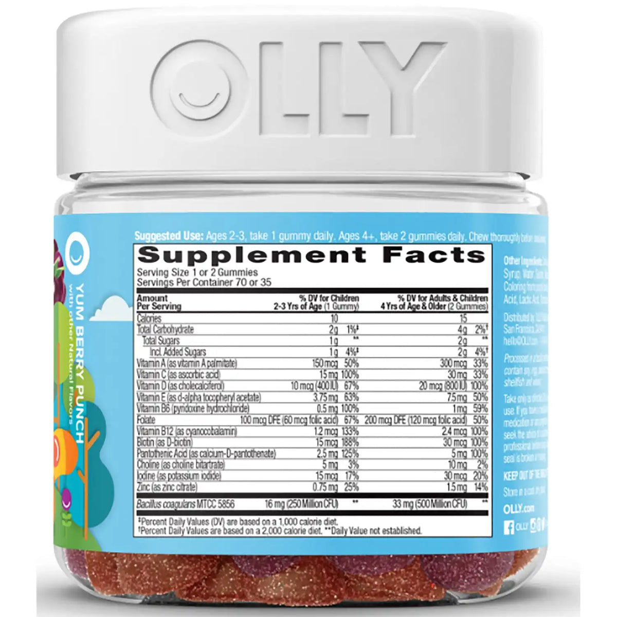 Kids Multi & Probiotic Gummies - Yum Berry Punch