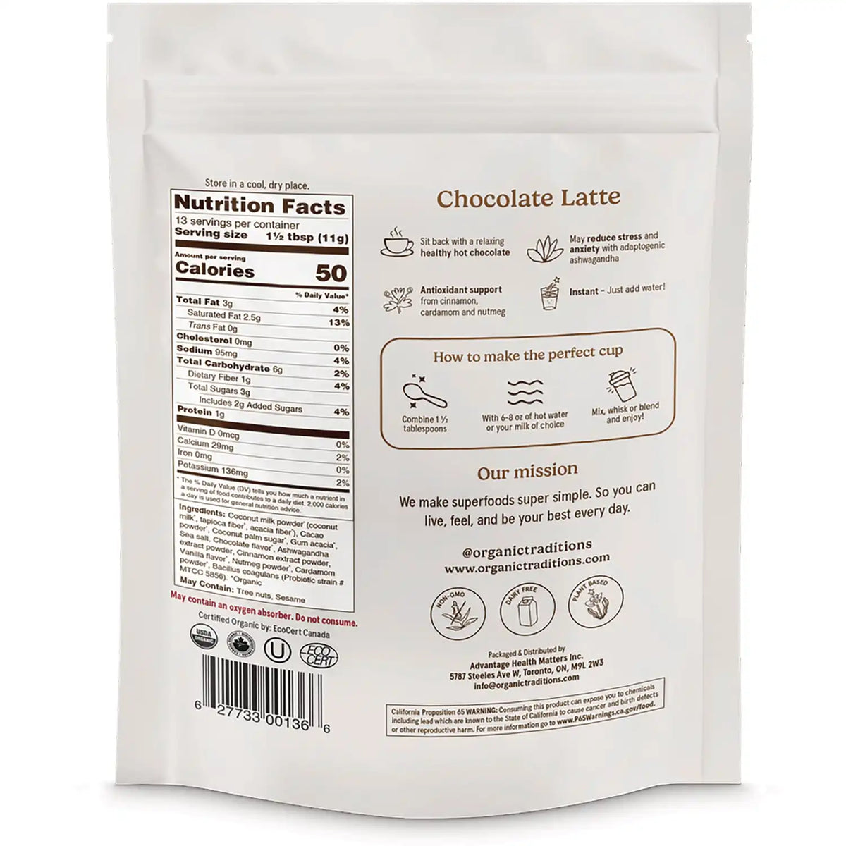 Chocolate Latte Superfood Latte