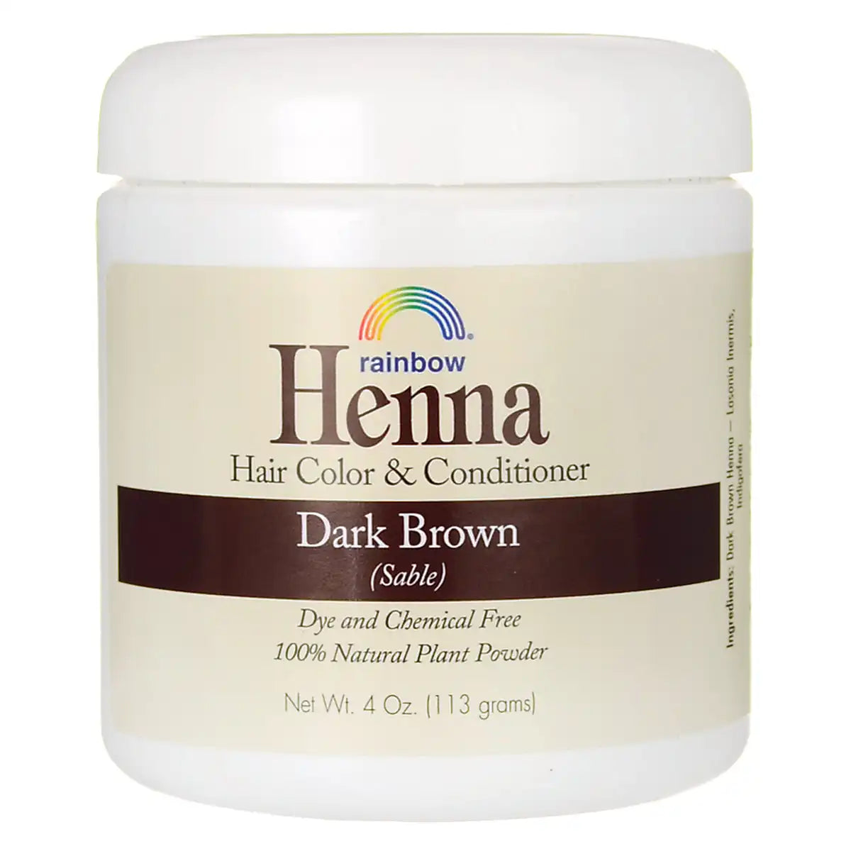 Henna Hair Color and Conditioner - Dark Brown (Sable)