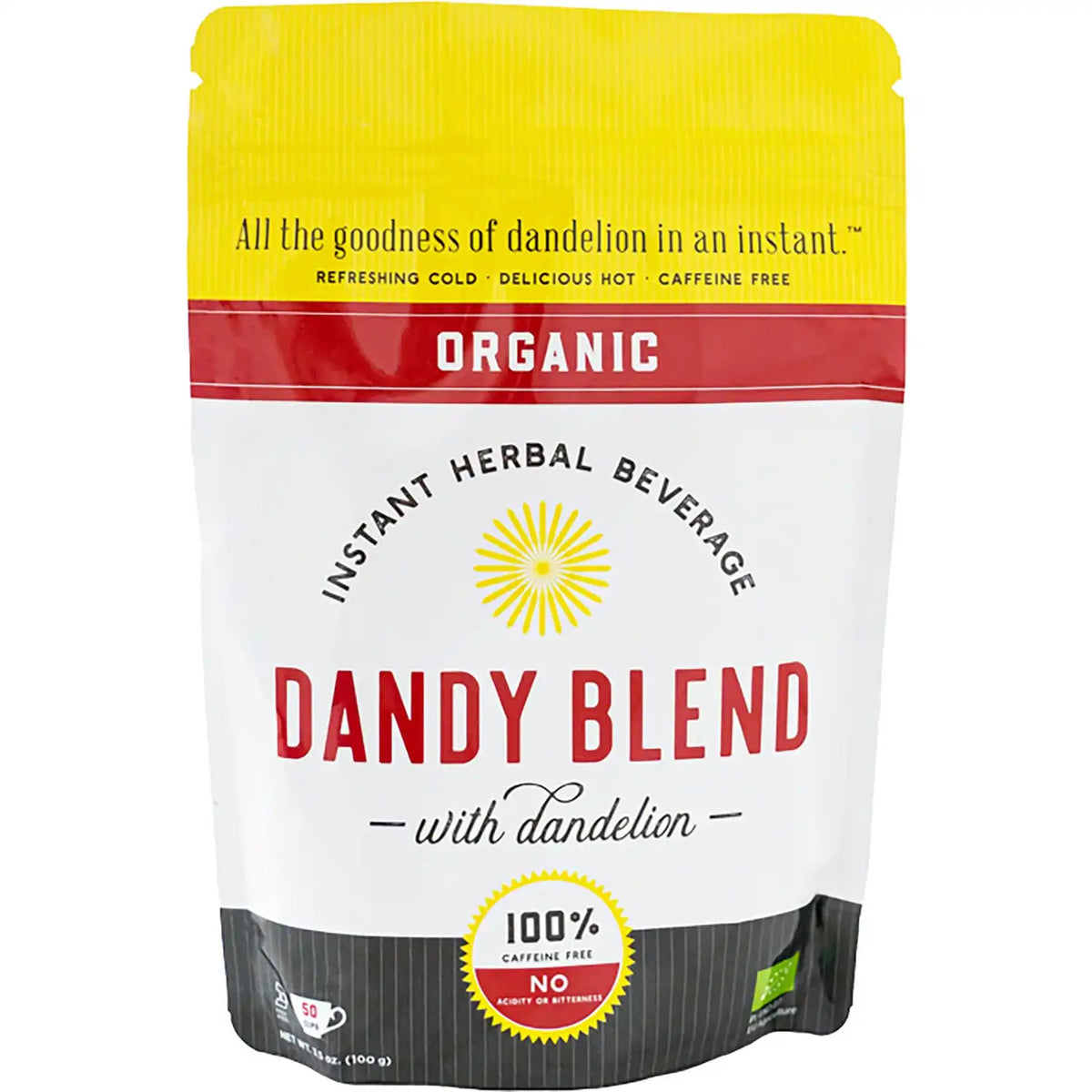 Organic Instant Herbal Beverage with Dandelion