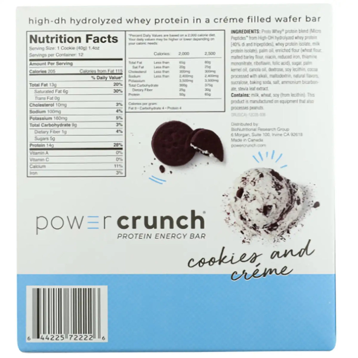 Power Crunch Protein Energy Bar Cookies and Cream