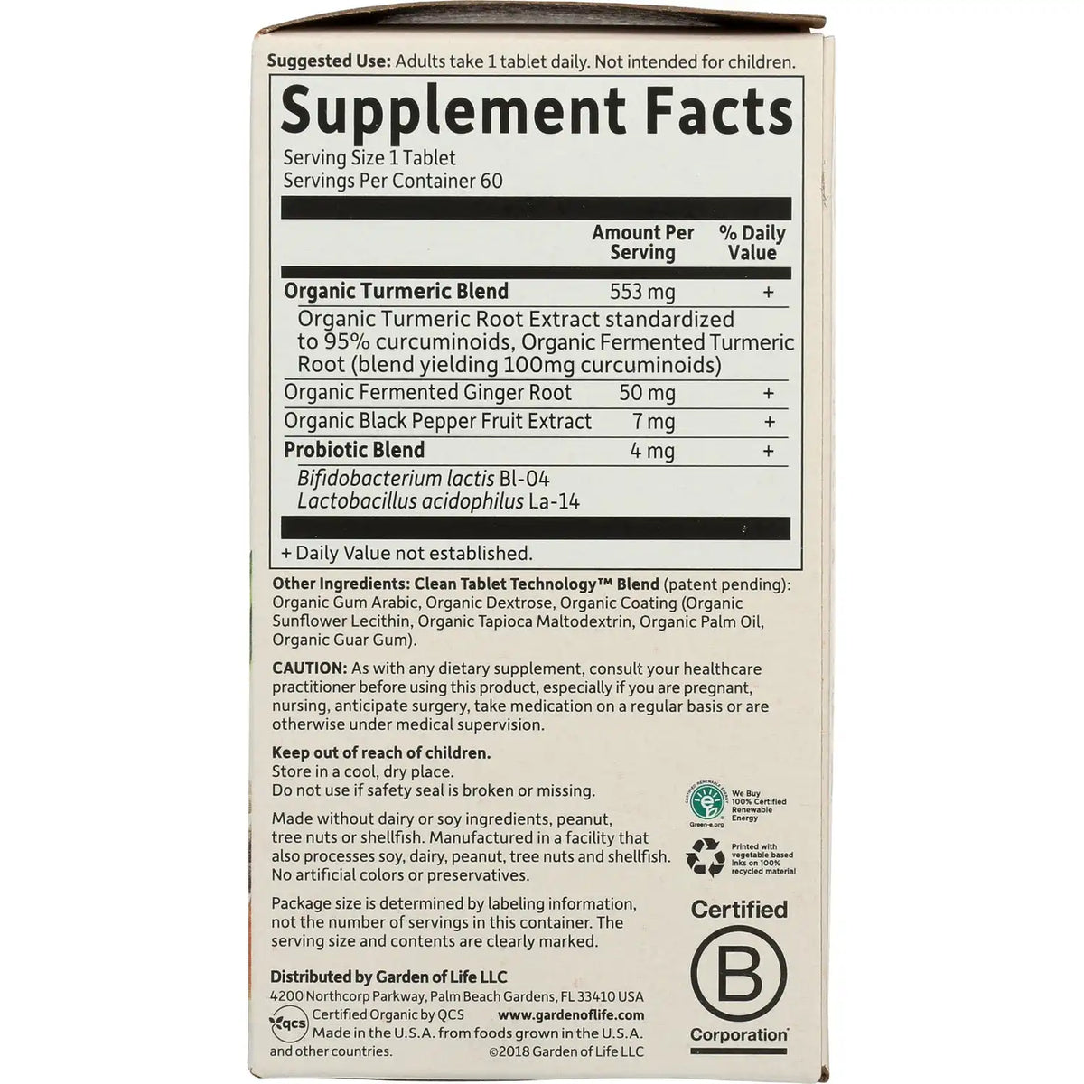 mykind Organics Extra Strength Turmeric Inflammatory Response