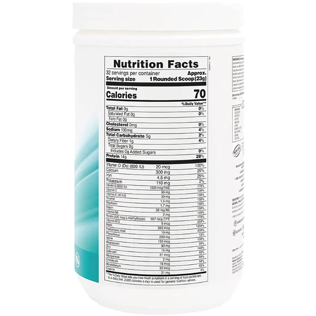 Unsweetened Spiru-Tein Protein Powder Meal - Original Vanilla