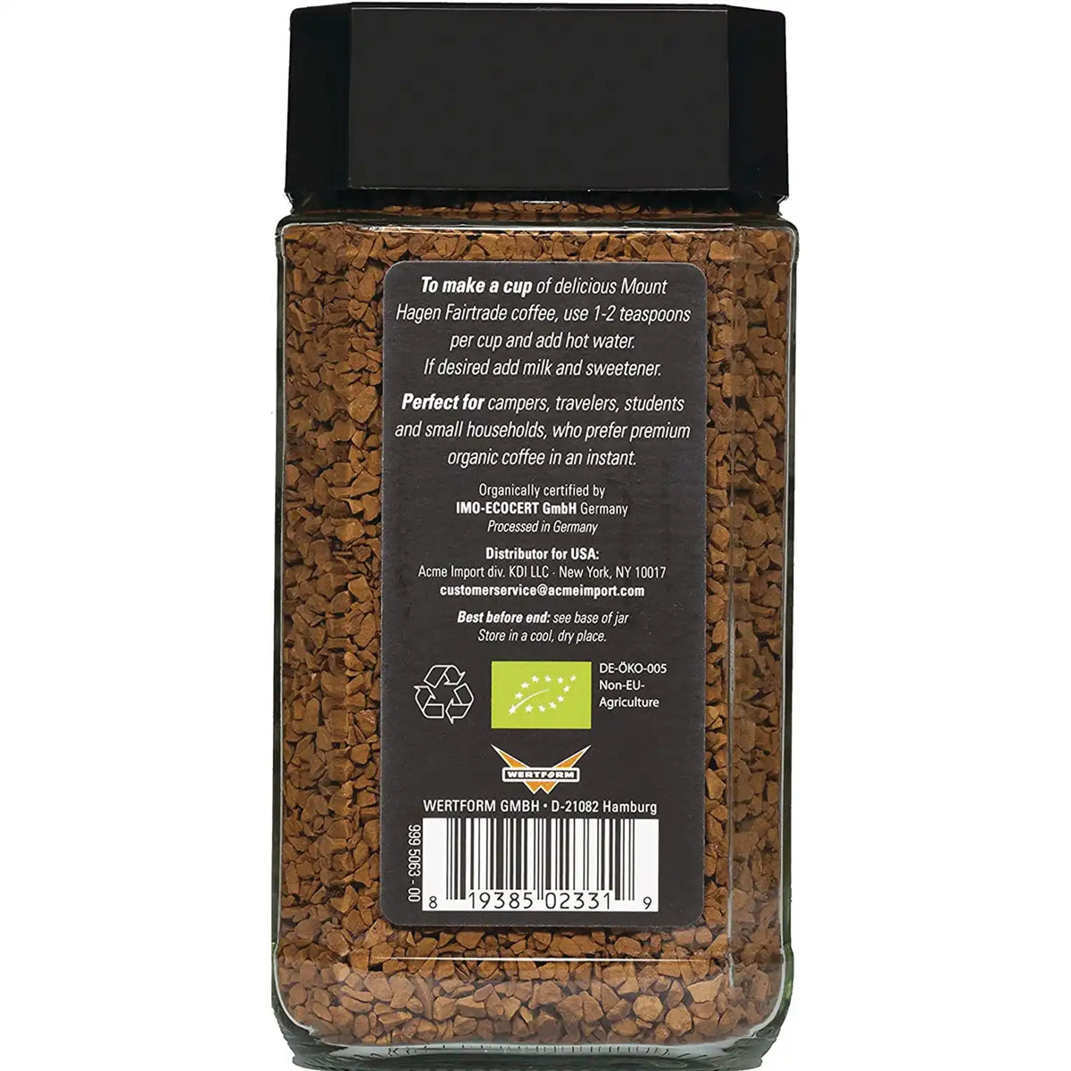 Organic Fairtrade Coffee - Instant Freeze-Dried